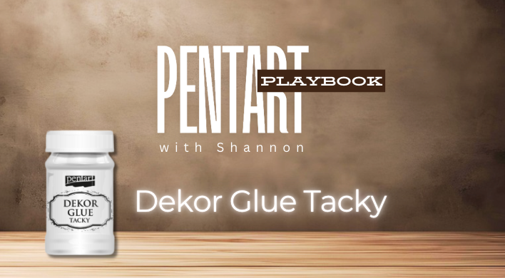 Pentart Tacky Glue : How to Use the Tacky Glue with Velvet Powder, Foils and Gold Leaf