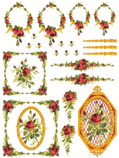 Petite Fleur Red Paint Inlay by IOD