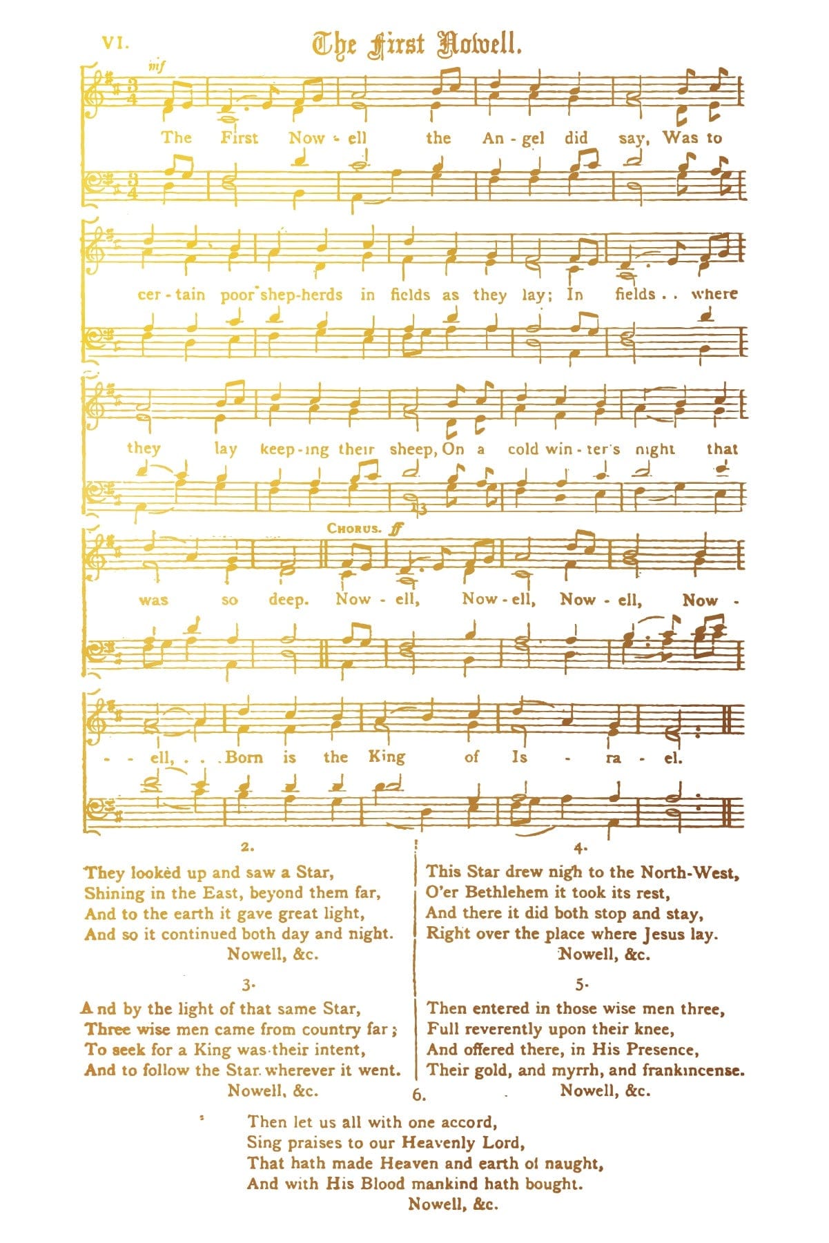 Tinsel Gold Foil Christmas Transfer IOD 2024 Pickin' Boots Vintage