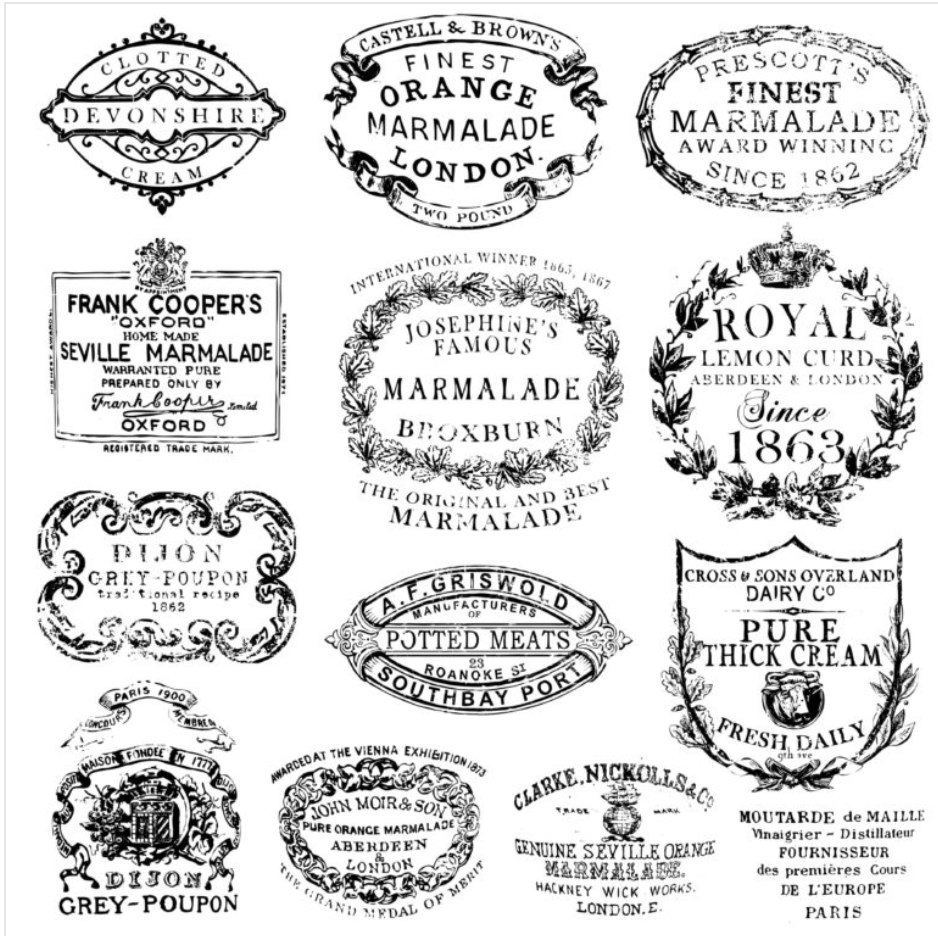 Crockery Stamp IOD Pickin' Boots Vintage