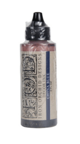 Decor Ink China Blue IOD Pickin' Boots Vintage