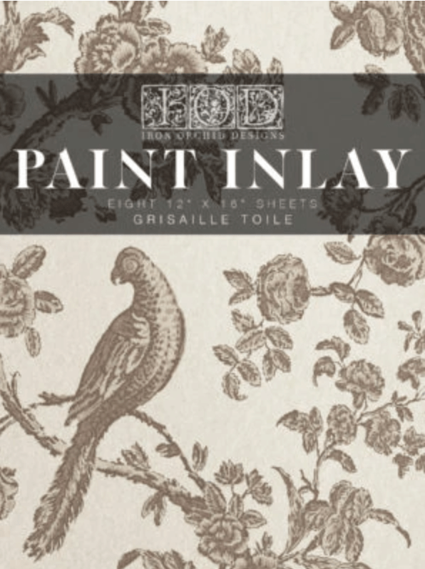 Grisaille Toile Paint Inlay by IOD Pickin' Boots Vintage