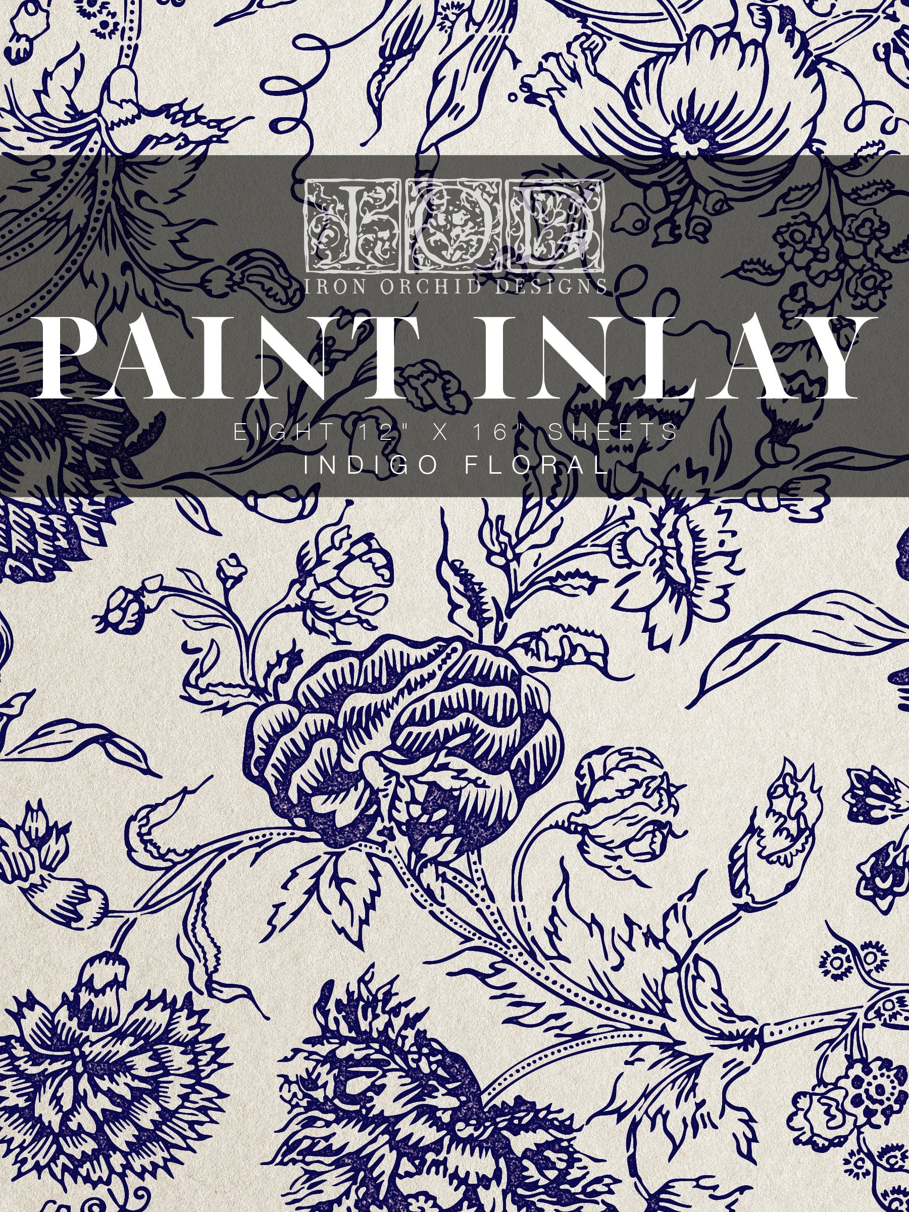 Indigo Floral Paint Inlays by IOD Pickin' Boots Vintage