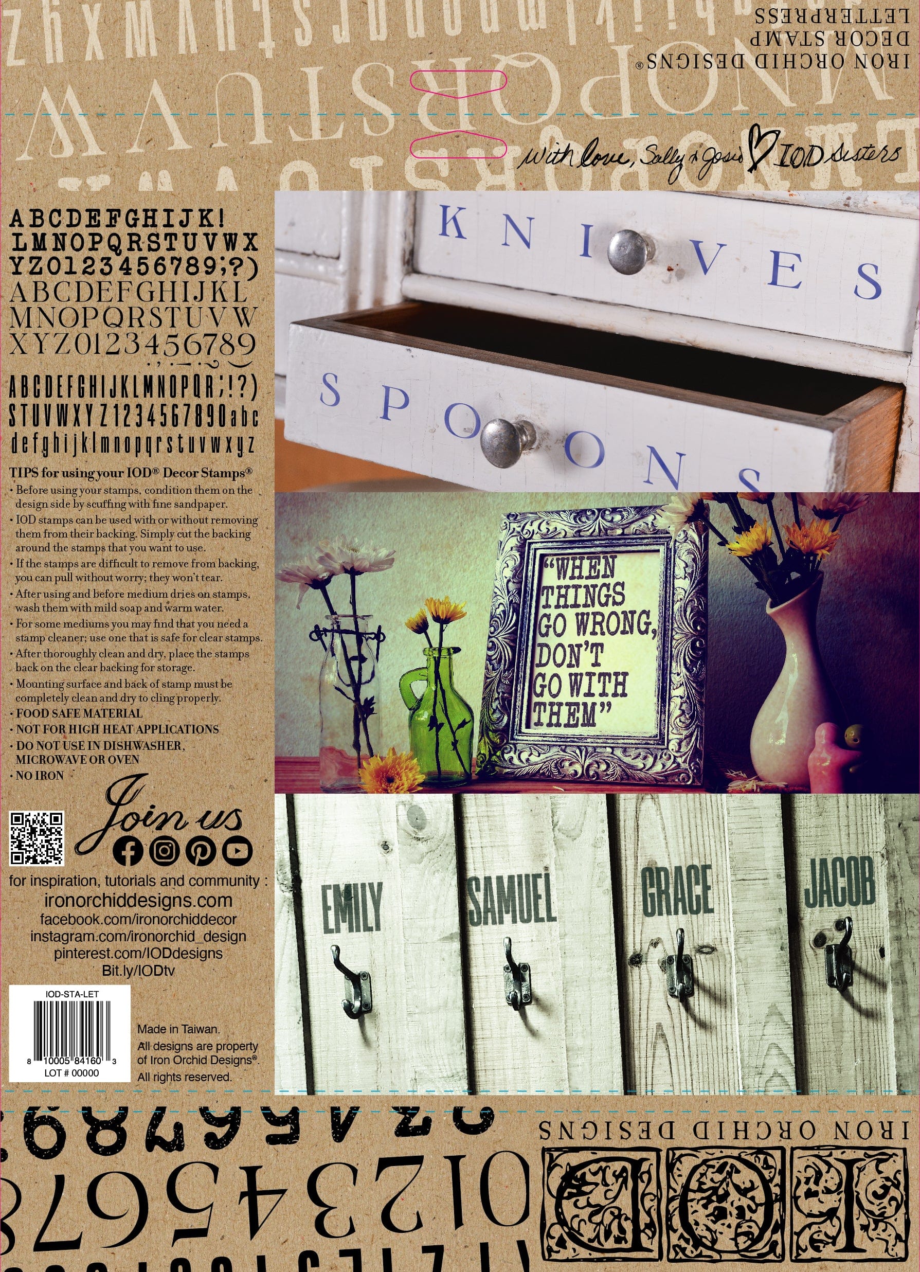 Letterpress Stamp Pickin' Boots Vintage