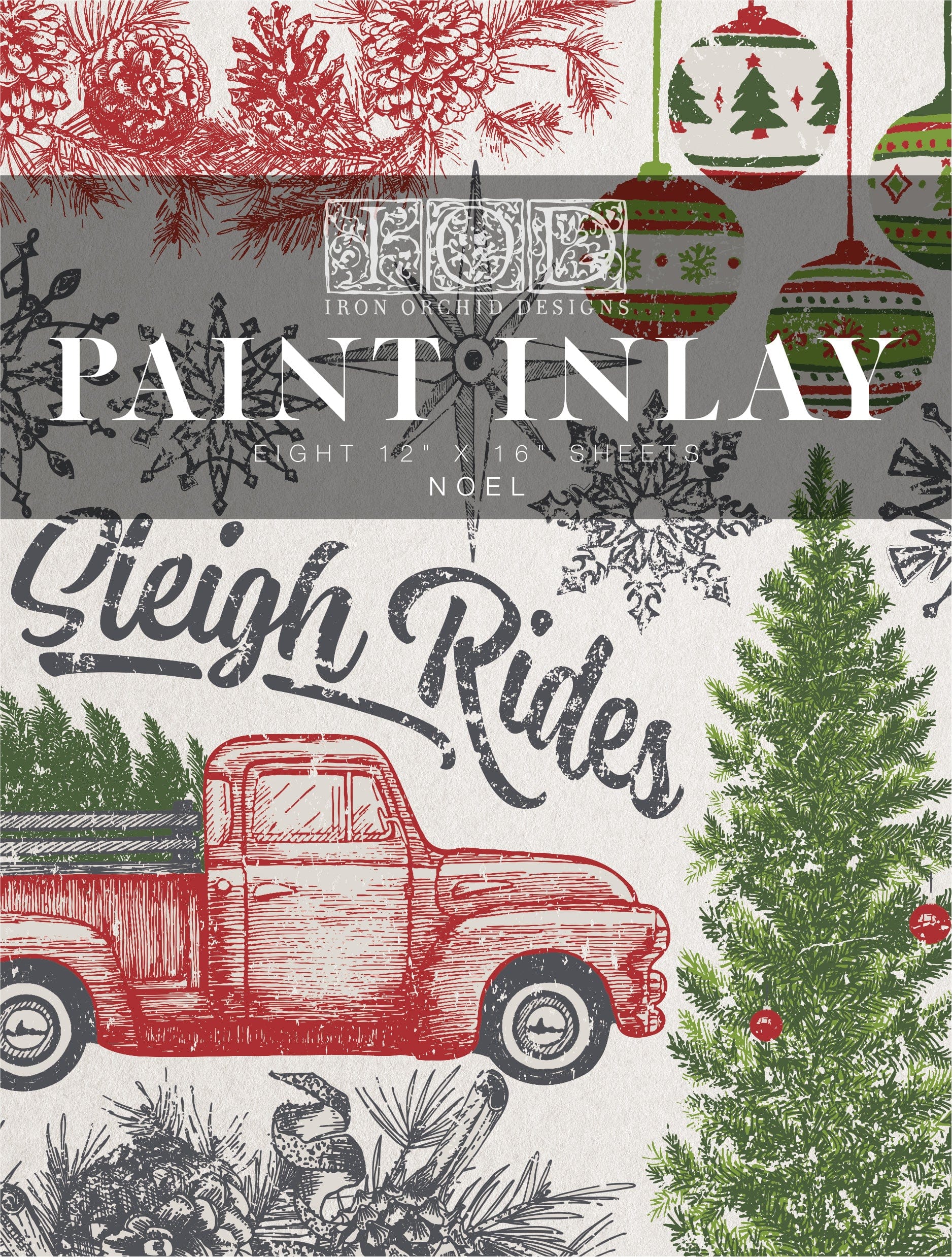 Noel Paint Inlay Christmas Paint Inlay by IOD Pickin' Boots Vintage