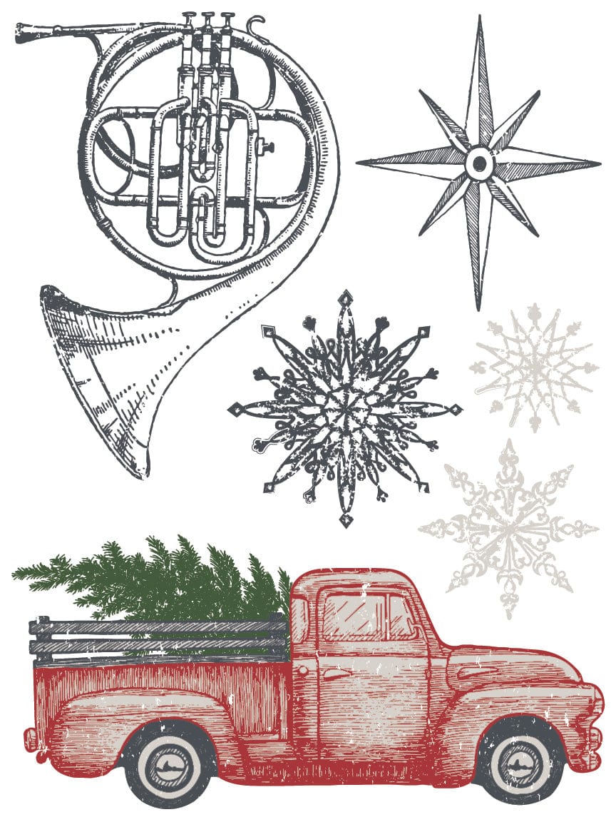 Noel Paint Inlay Christmas Paint Inlay by IOD Pickin' Boots Vintage