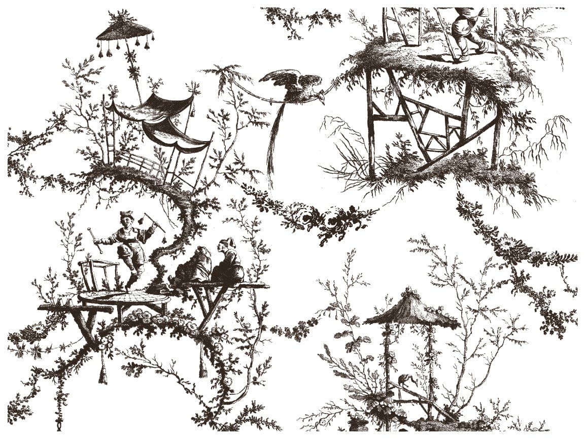 Petits Parasols Black Paint Inlay by IOD Pickin' Boots Vintage