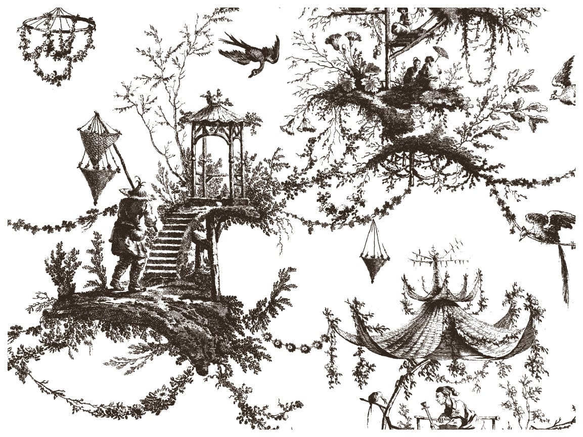 Petits Parasols Black Paint Inlay by IOD Pickin' Boots Vintage