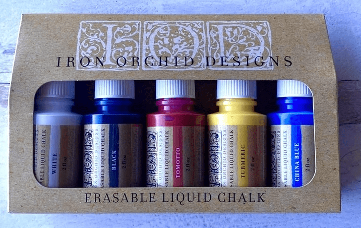 Set of 5 Erasable Liquid Chalk Ink Pickin' Boots Vintage