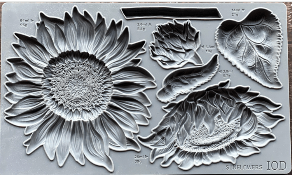 Sunflower Mould IOD Pickin' Boots Vintage