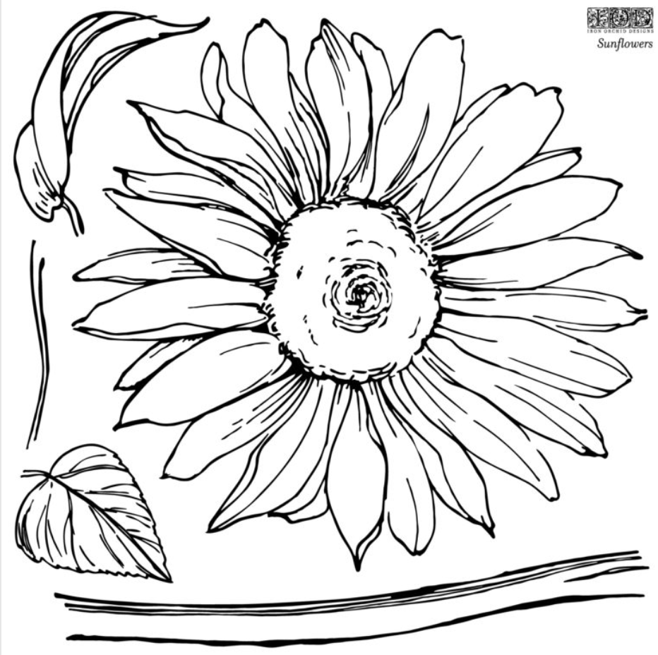 Sunflowers Stamp IOD Pickin' Boots Vintage