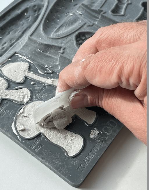 Toadstool Mould IOD Pickin' Boots Vintage