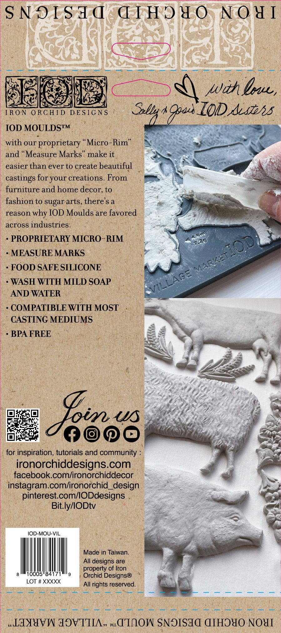 Village Market IOD Mould Pickin' Boots Vintage