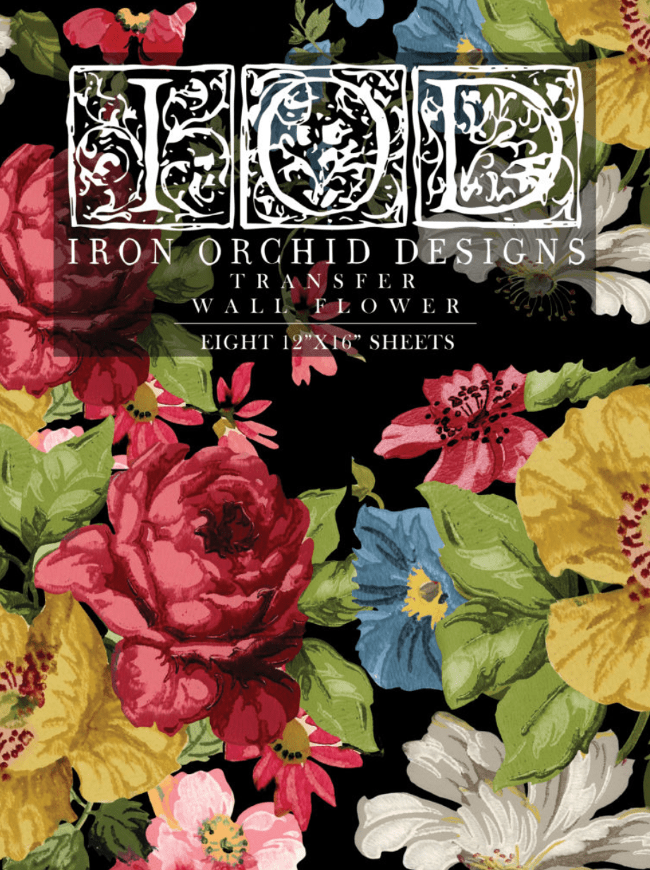 Wall Flower Transfer IOD Pickin' Boots Vintage