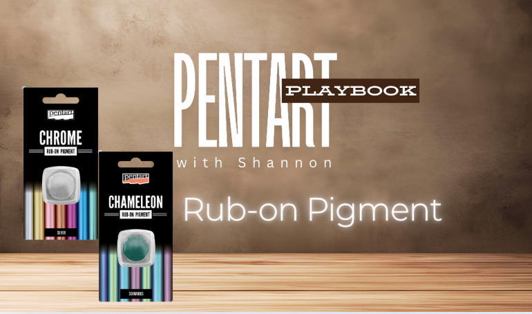 How to Use the Pentart Rub-on Pigment  in Chrome and Chameleon