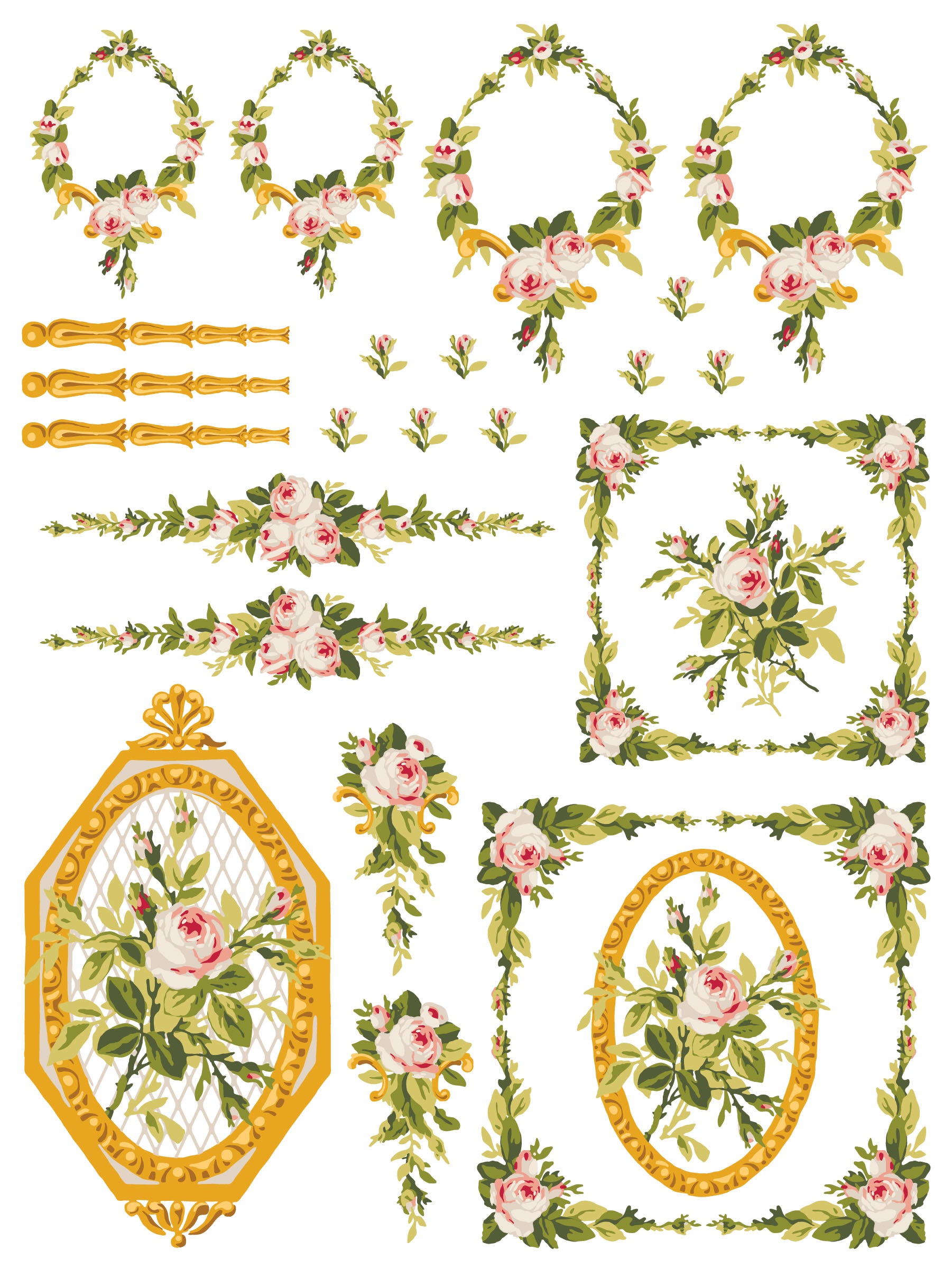 Petite Fleur Pink Paint Inlay by IOD