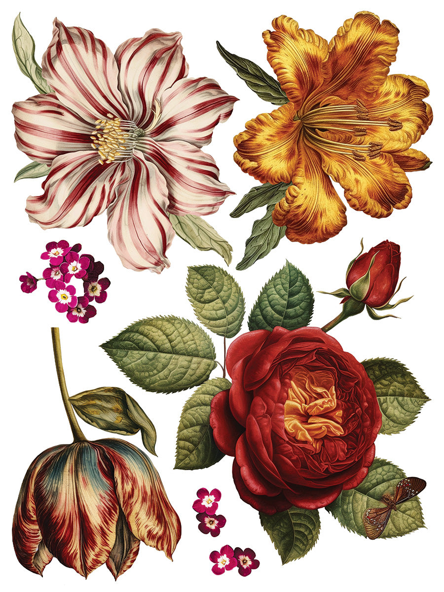 Collage de Fleurs Transfer by IOD