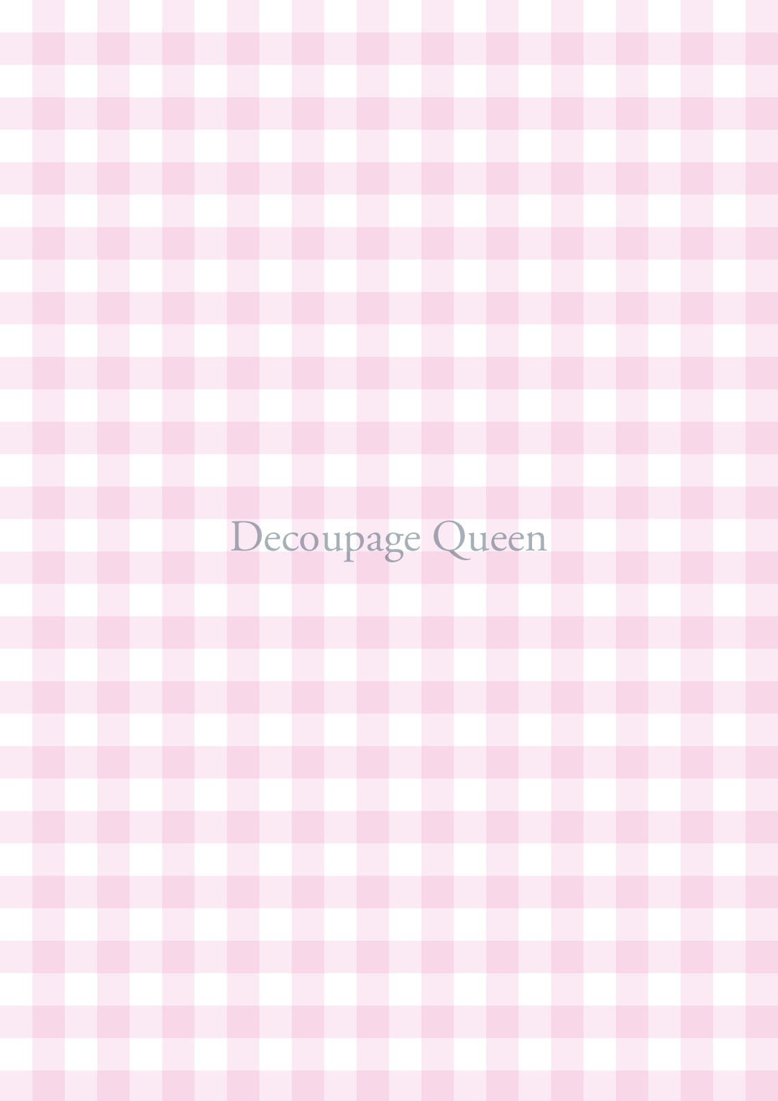 pink gingham decoupage rice paper