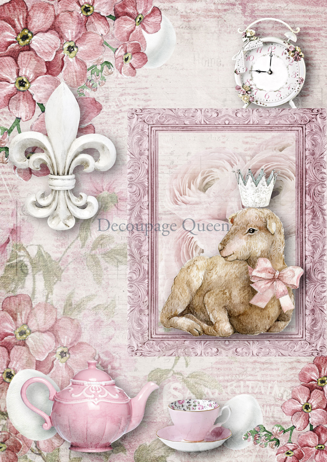 Decoupage Queen  Easter Lamb Rice Paper