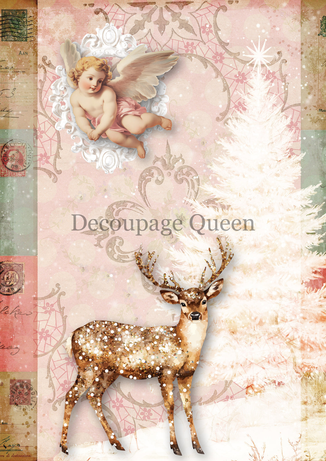Decoupage Queen Summer 2025 Pink Christmas in July A4 Complete Pack (w/ Bonus Paper) (Copy)