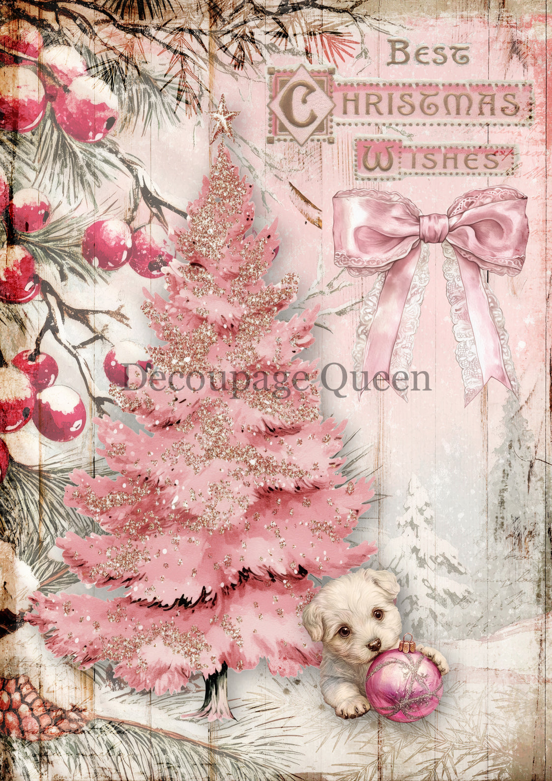 Decoupage Queen Summer 2025 Pink Christmas in July A4 Complete Pack (w/ Bonus Paper) (Copy)