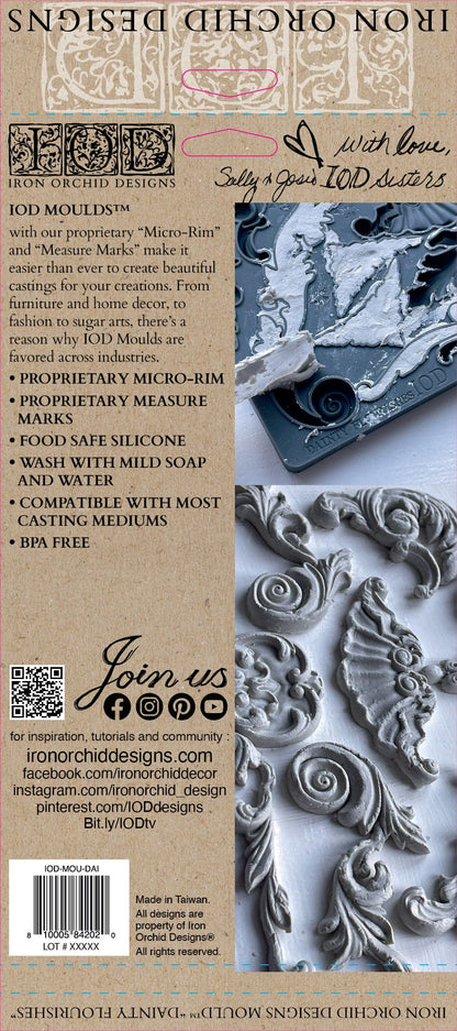 Dainty Flourishes Mould IOD Pickin' Boots Vintage