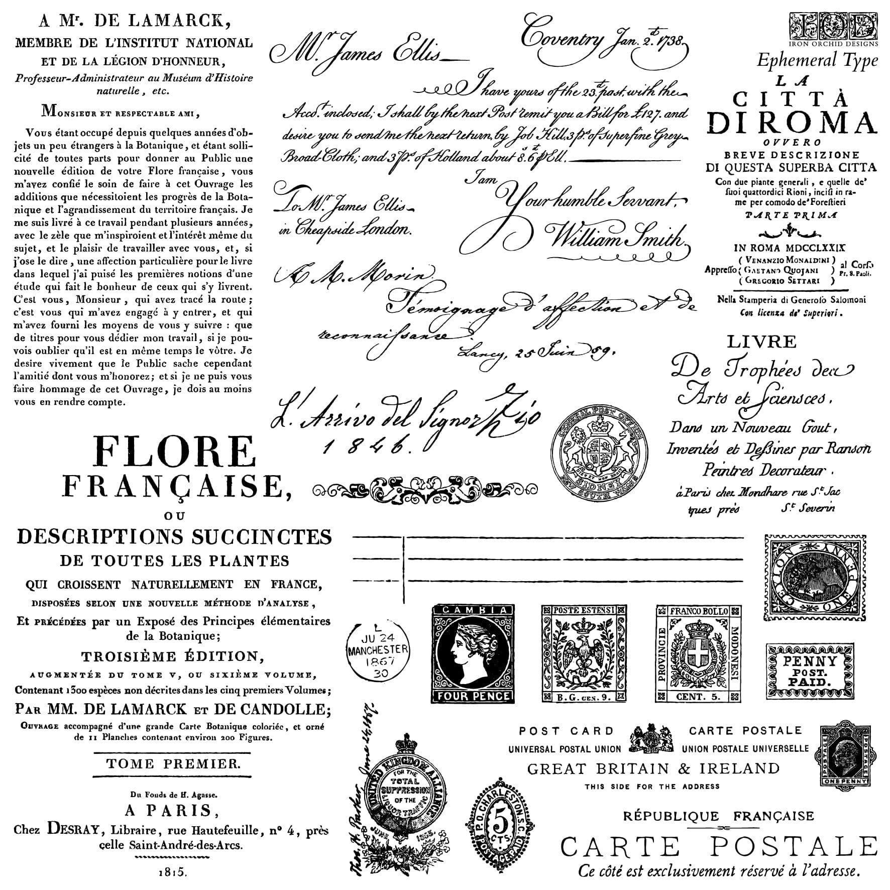Ephemeral Type Stamp by IOD Pickin' Boots Vintage