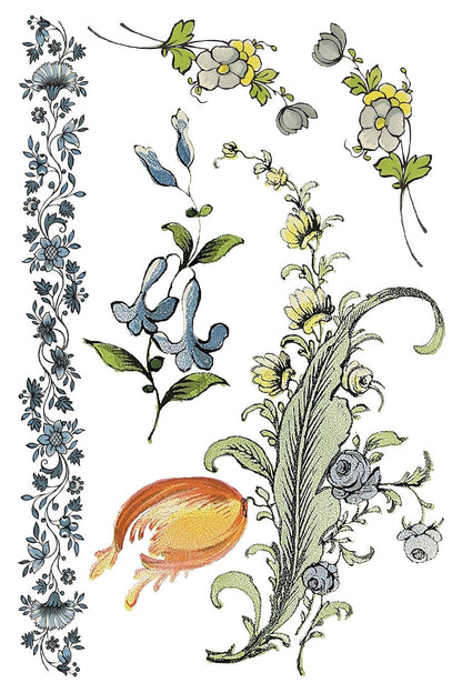 Fairytale Florals Transfer Pickin' Boots Vintage
