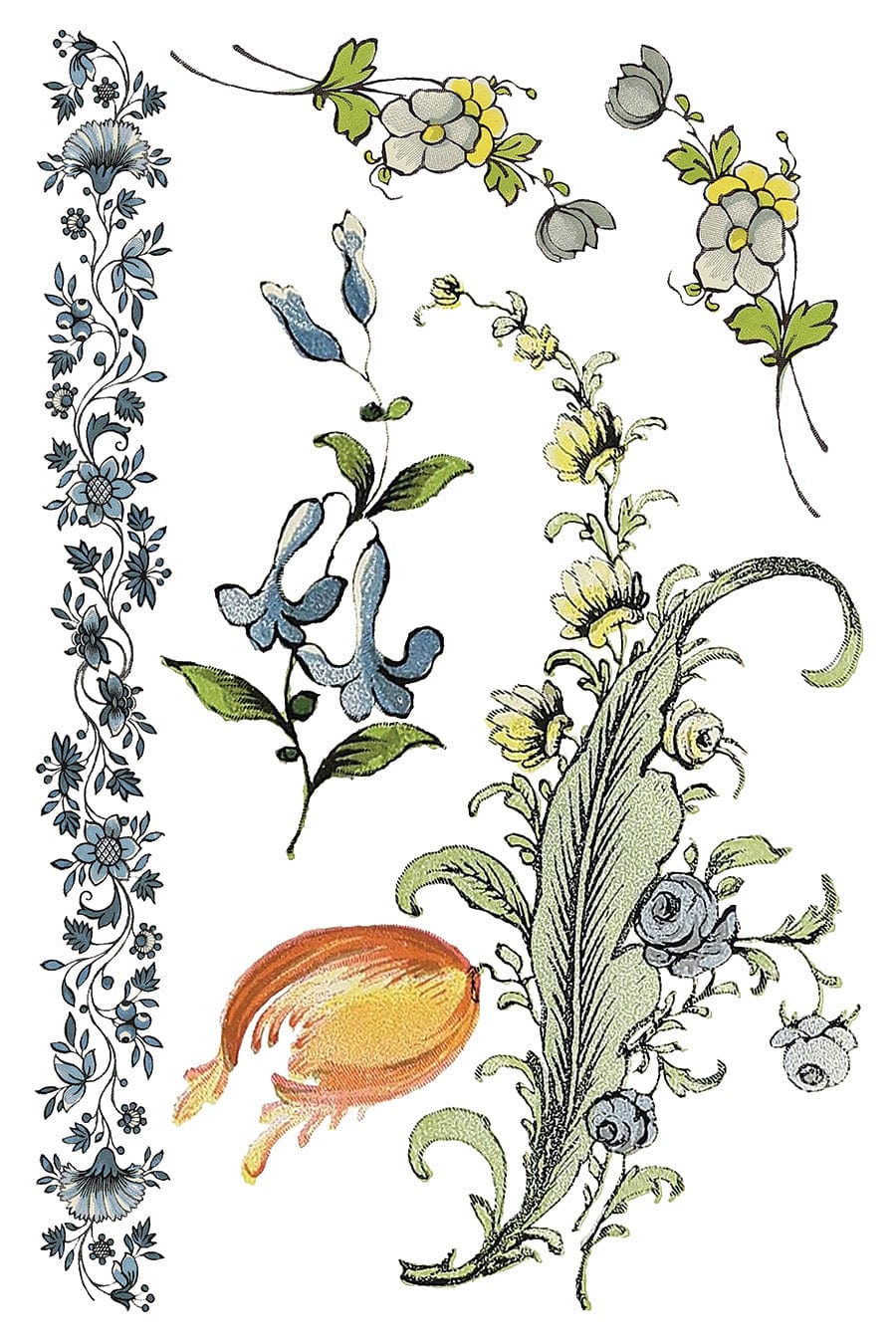 Fairytale Florals Transfer Pickin' Boots Vintage