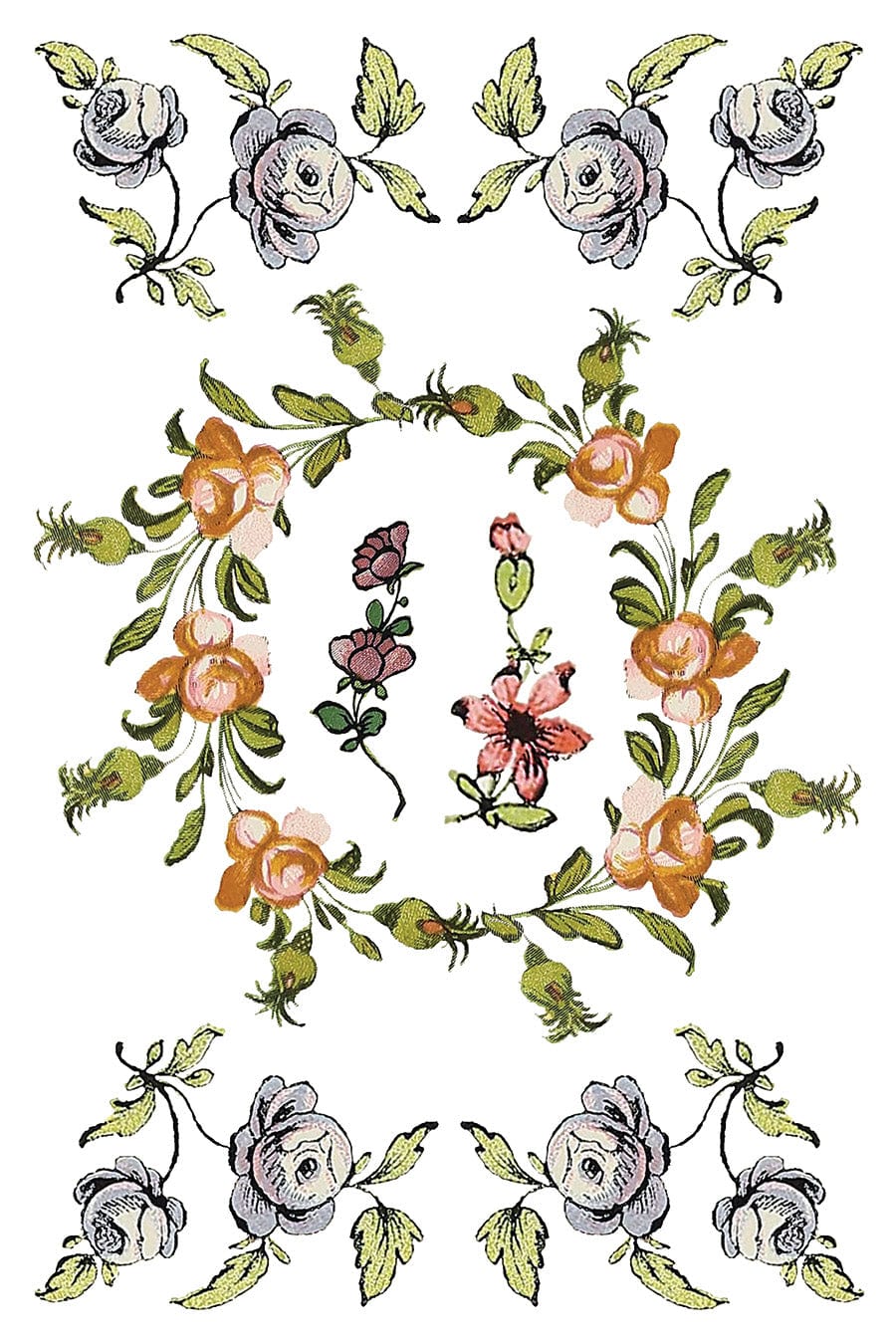 Fairytale Florals Transfer Pickin' Boots Vintage