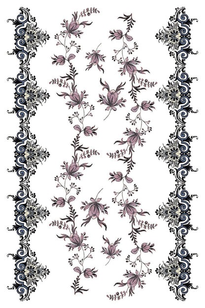 Fairytale Florals Transfer Pickin' Boots Vintage
