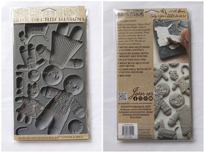 Ginger and Spice Mould IOD New Release 2023 Gingerbread Pickin' Boots Vintage