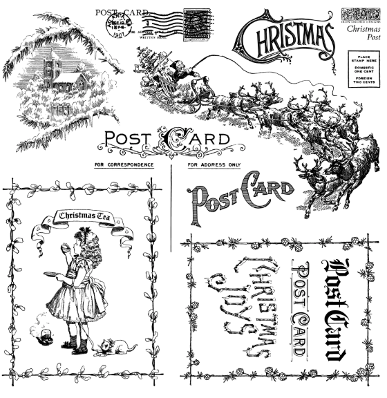 Christmas Post IOD Stamp Postcards