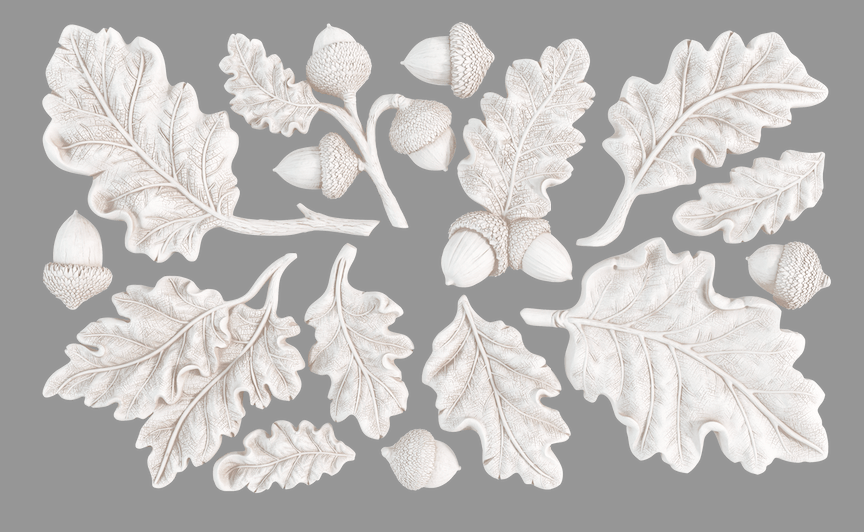 Oak Leaves & Acorns Mould by IOD Pickin' Boots Vintage