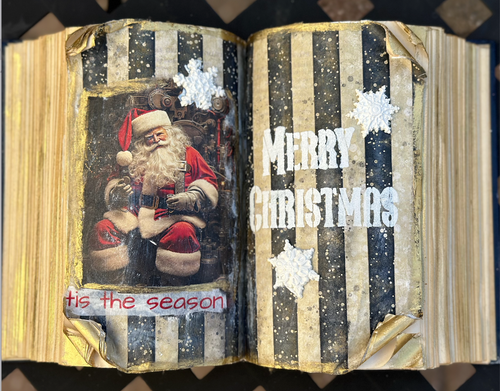 Santa Altered Book Kit without the Stencil