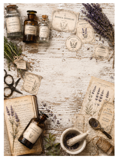 Apothecary & Botanical Rice Paper Decoupage  Printables