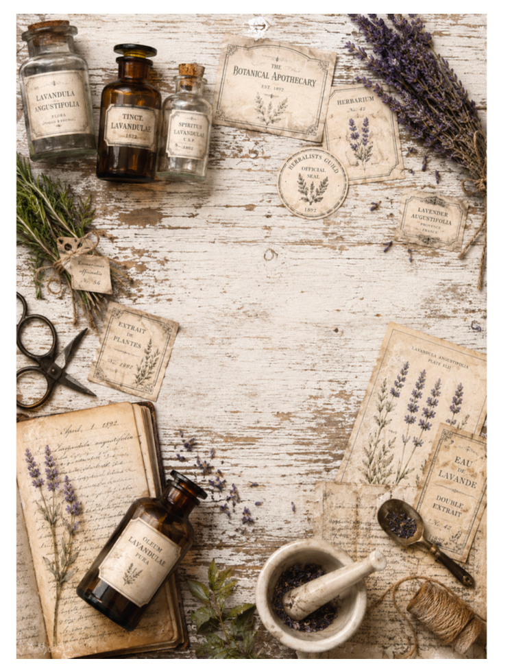 Apothecary & Botanical Rice Paper Decoupage  Printables