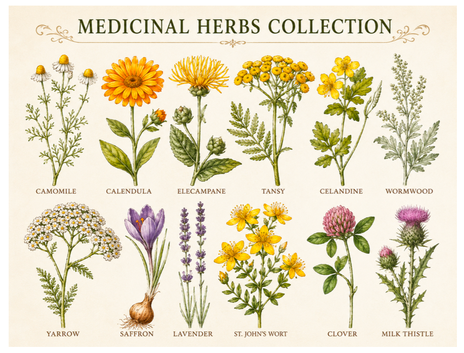 Apothecary & Botanical Rice Paper Decoupage  Printables
