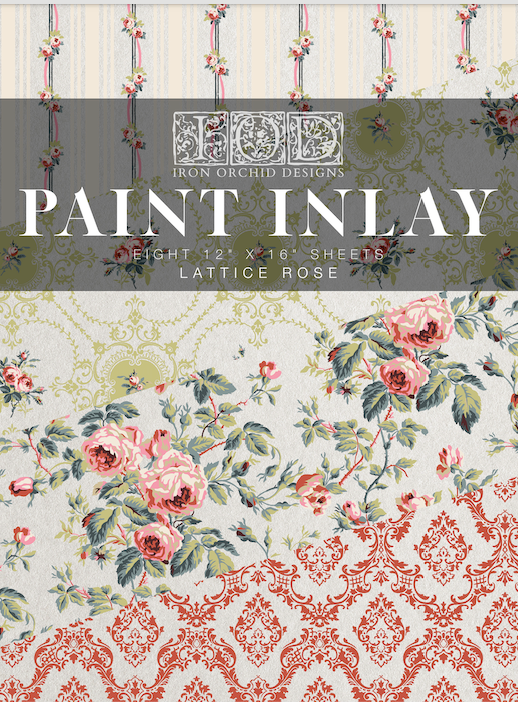 lattice rose paint inlay iod