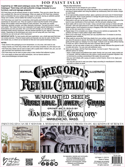Gregorys Cataloque Paint Inlays by IOD