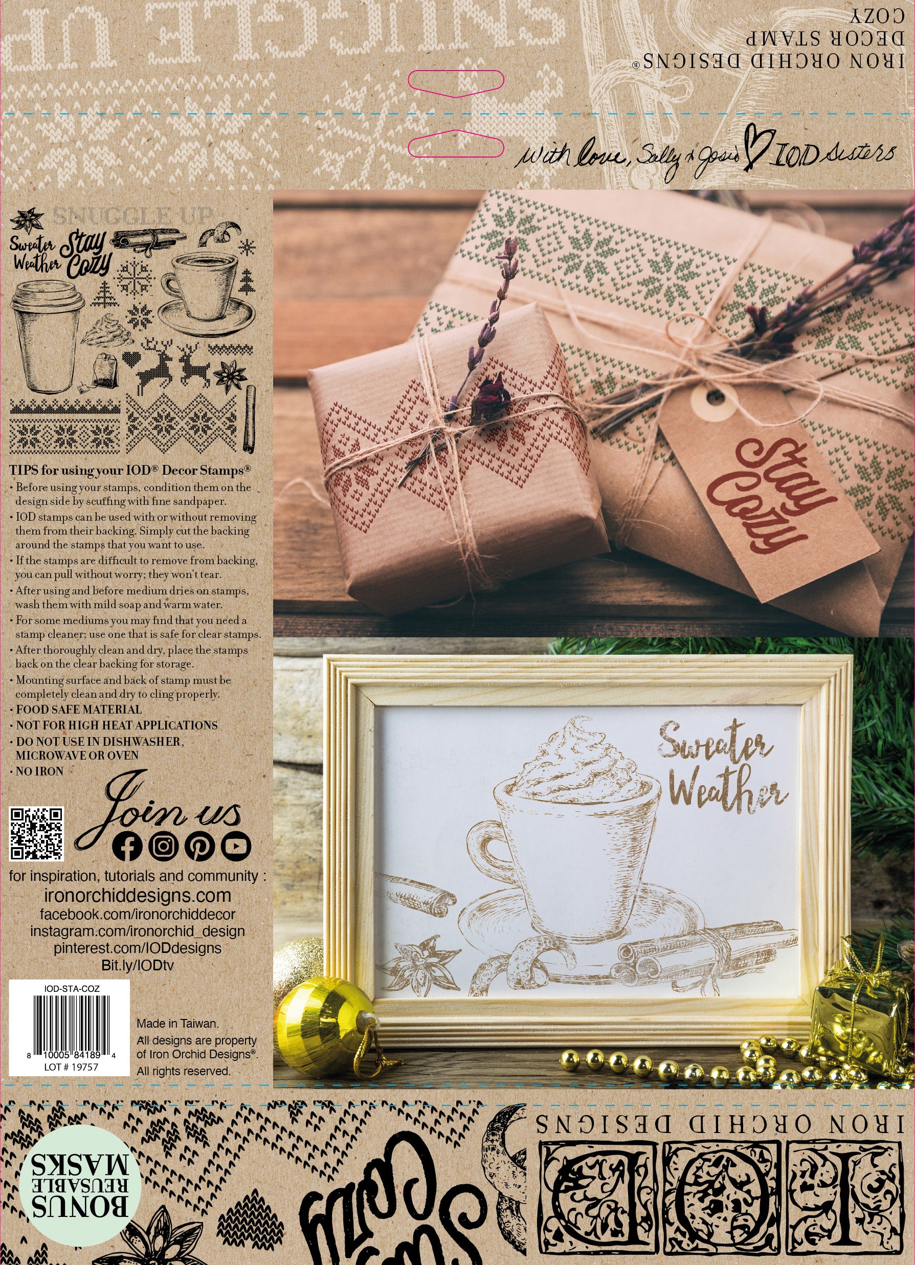 Cozy Sweater Stamp New IOD Christmas Release 2022