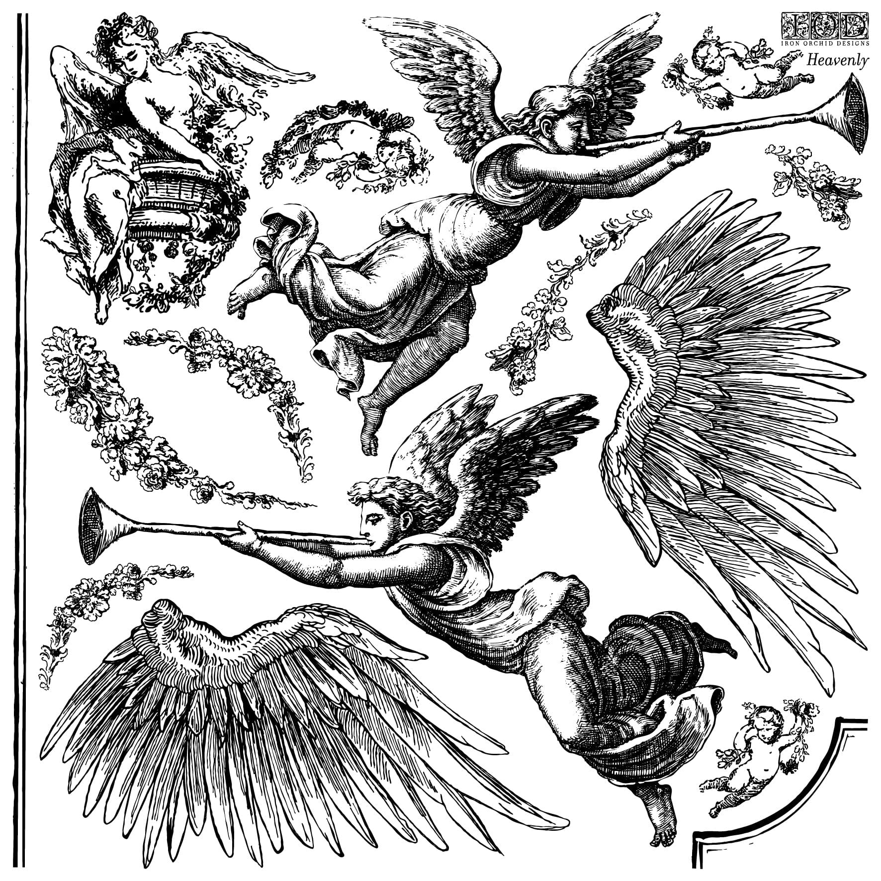 Heavenly Christmas Angel Stamp by IOD New Release 2022 Pickin' Boots Vintage