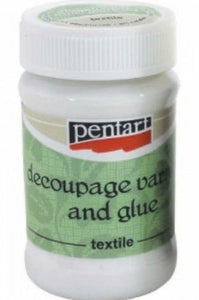 textile decoupage varnish and glue pentart