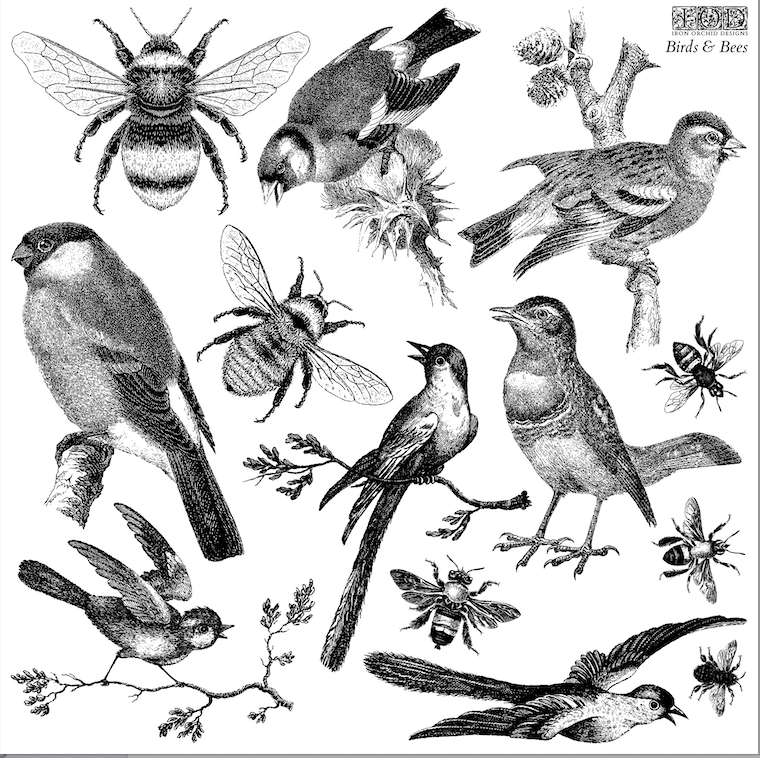 birds and bees stamp IOD