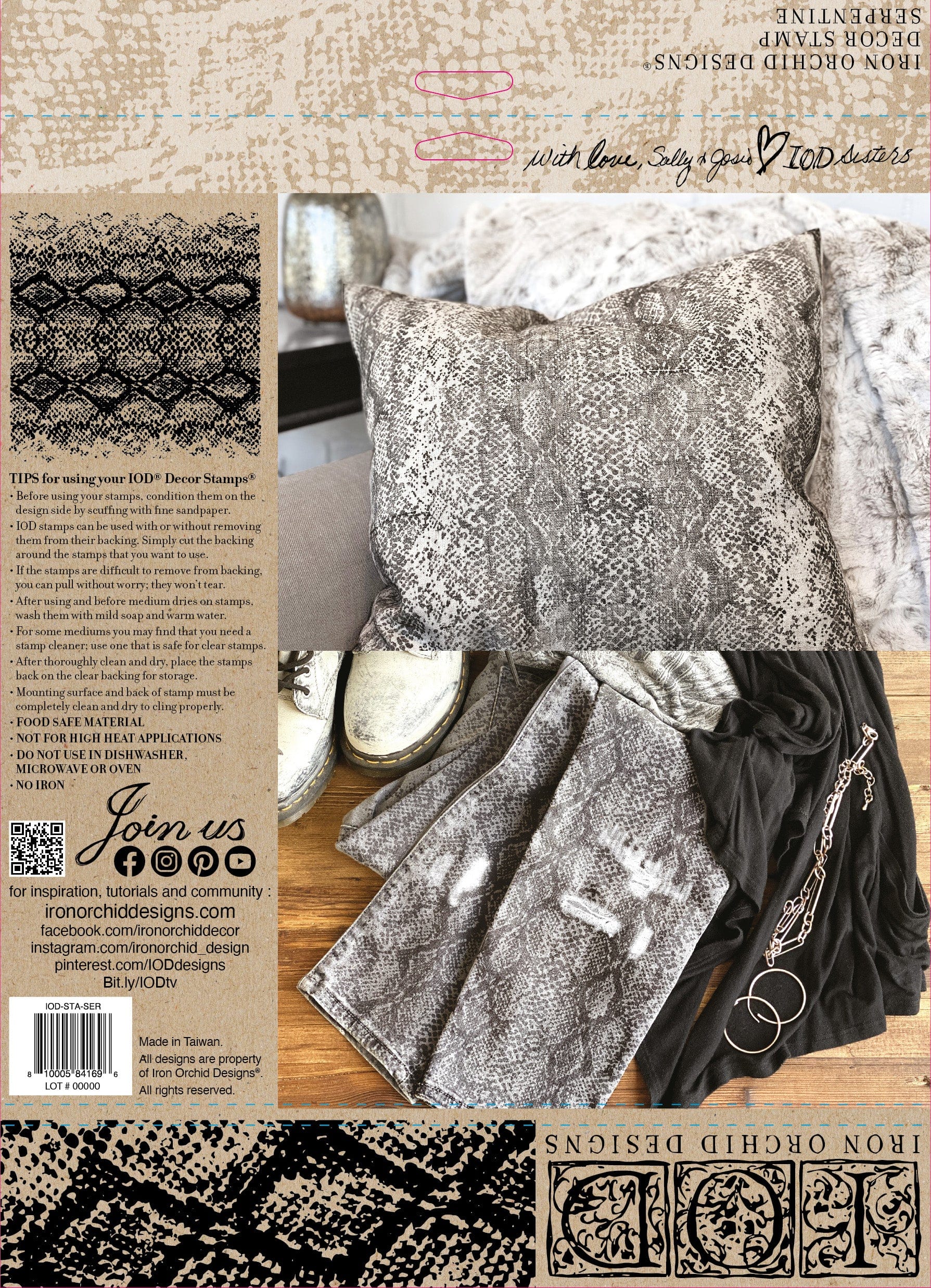 Serpentine Stamp by IOD Pickin' Boots Vintage