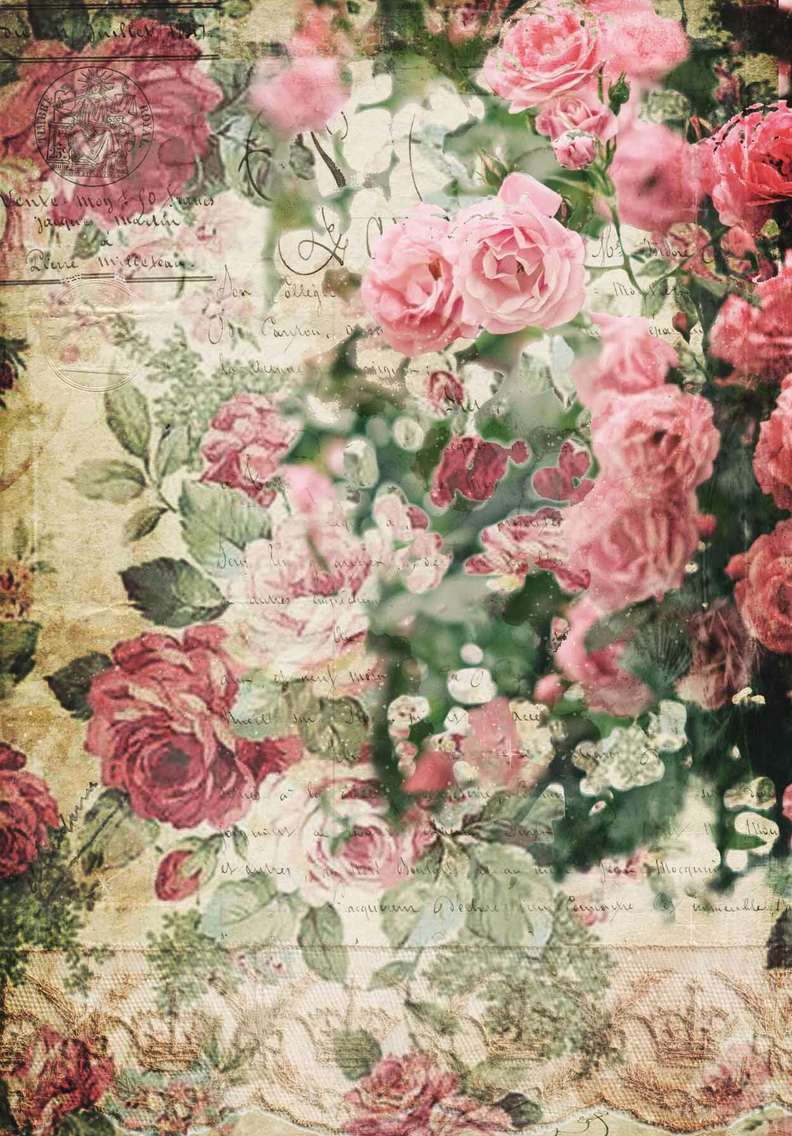 splash of roses by decoupage queen