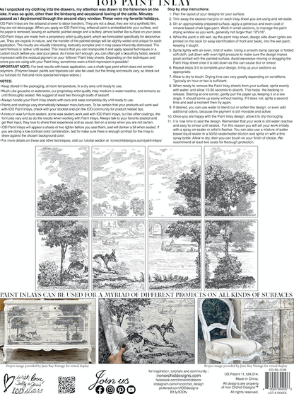 Summer Villa Paint Inlay by IOD New 2023 Spring Release Pickin' Boots Vintage