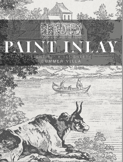 Summer Villa Paint Inlay by IOD New 2023 Spring Release Pickin' Boots Vintage