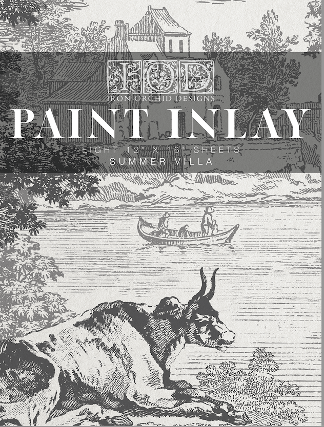 Summer Villa Paint Inlay by IOD New 2023 Spring Release Pickin' Boots Vintage